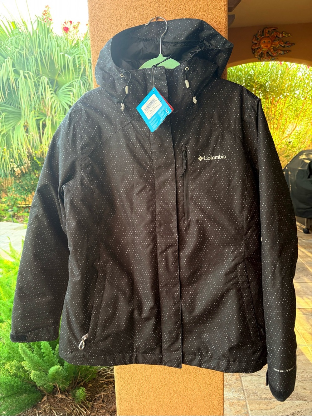 NWT COLUMBIA Whirlibird Interchange Omni-Tech Omni-Heat Black Women Jacket SZ XL